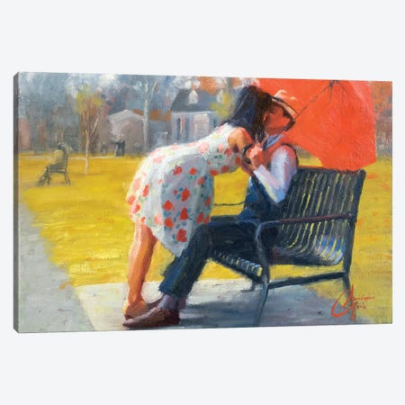Kiss In Late Autumn Canvas Print #CCK37} by Christopher Clark Canvas Wall Art