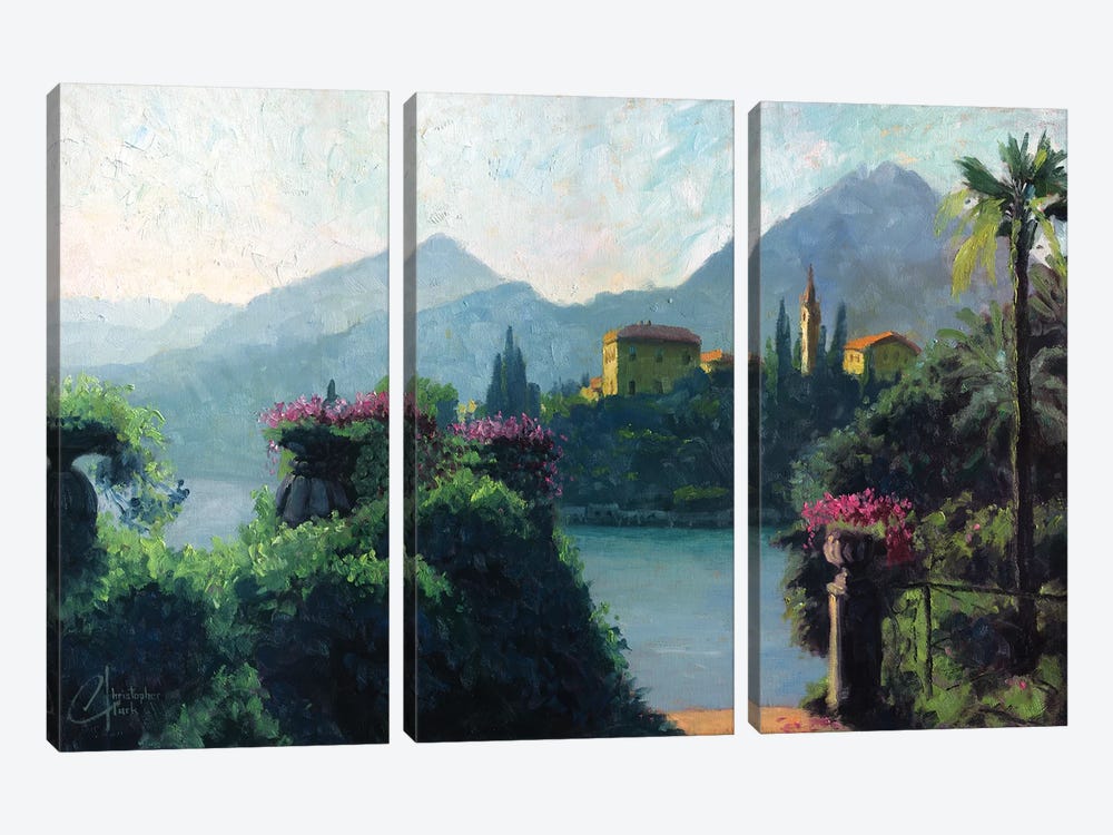Lake Como, Italy by Christopher Clark 3-piece Canvas Art Print