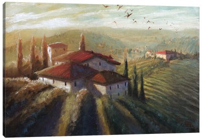 Lifestyle Of Tuscany I Canvas Art Print - Hill & Hillside Art