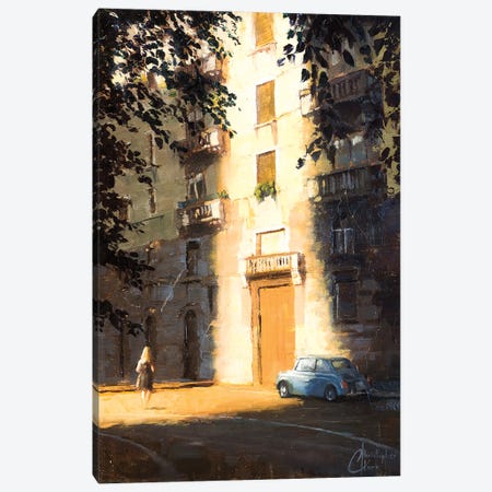 Milan In The Shadows Canvas Print #CCK48} by Christopher Clark Canvas Wall Art