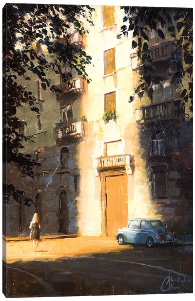 Milan In The Shadows Canvas Art Print - Christopher Clark