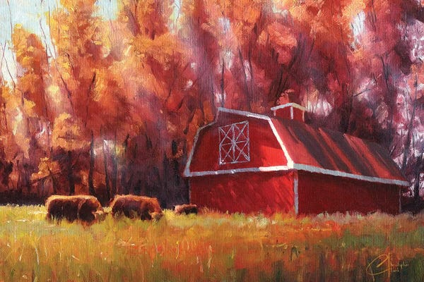 Christopher Clark: Big Red Barn In Arvada, Colorado by Christopher Clark