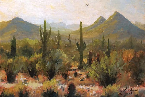 Western Décor: Morning At Lost Dog Wash Trail by Christopher Clark