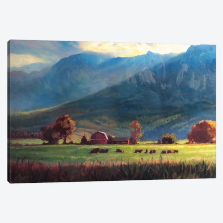 Rocky Mountain Farm Canvas Print #CCK59} by Christopher Clark Canvas Print