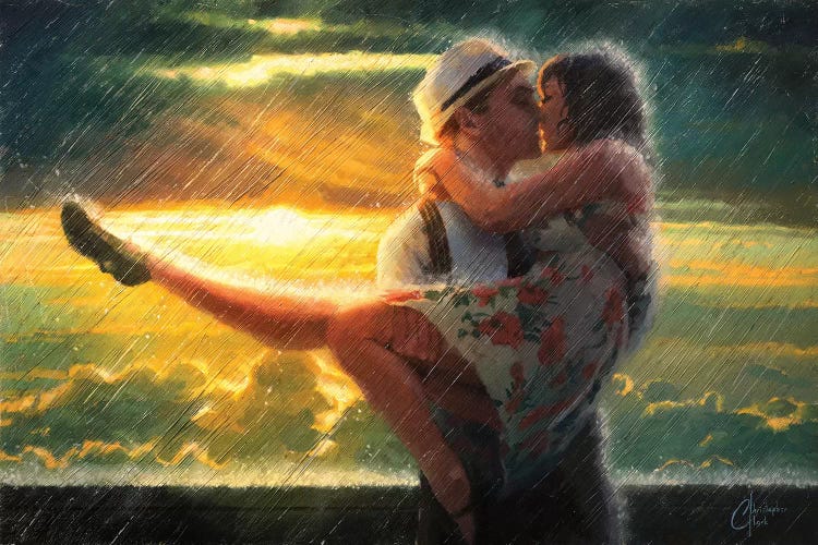 Romance In The Rain by Christopher Clark wall art