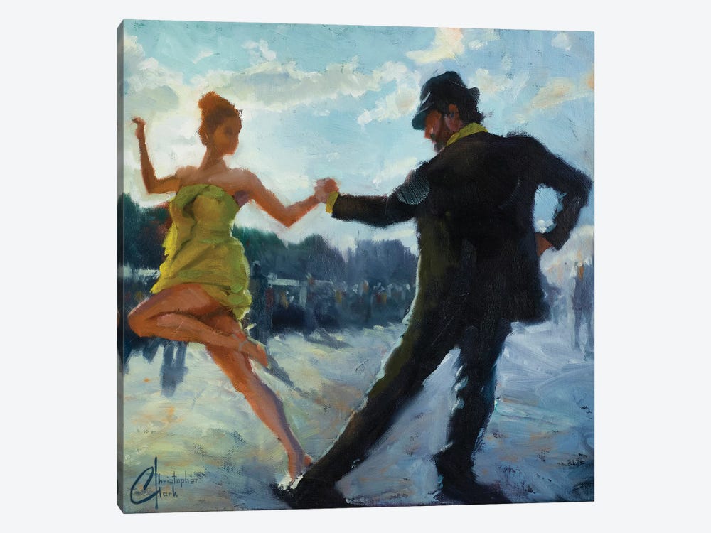 Tango In The Piazza by Christopher Clark 1-piece Canvas Art Print