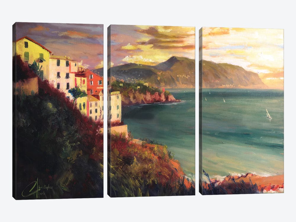 The West Coast Of Italy by Christopher Clark 3-piece Art Print