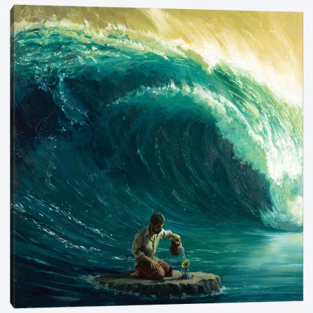 Tidal Wave Canvas Print #CCK70} by Christopher Clark Art Print