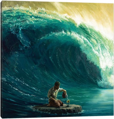 Tidal Wave Canvas Art Print - Going Solo