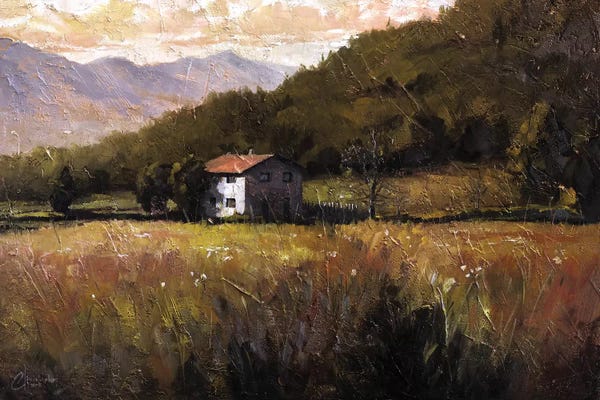 Mediterranean Décor: Tuscany, Italy, Walking To The Rose Field I by Christopher Clark