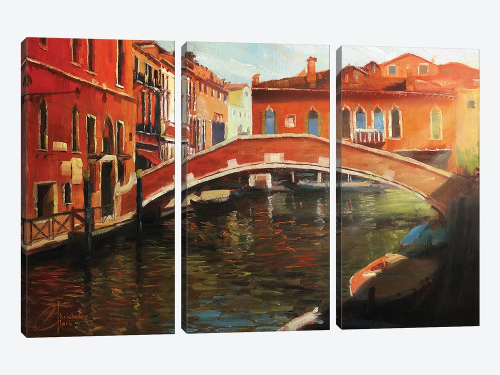 Venice In The Afternoon by Christopher Clark 3-piece Canvas Artwork