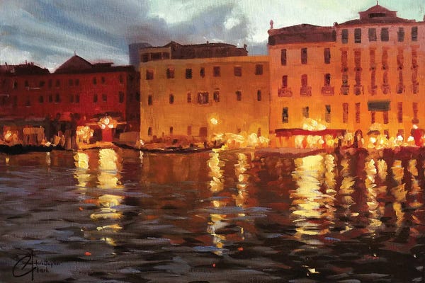 Illuminated Oil Paintings: Venice Nights II by Christopher Clark