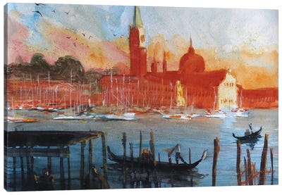 Venice, Italy - San Giorgio Maggiore Canvas Art Print - Christopher Clark