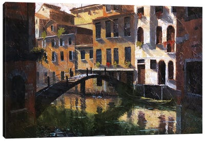 Venice, Italy, Quiet Reflections II Canvas Art Print - Venice Art
