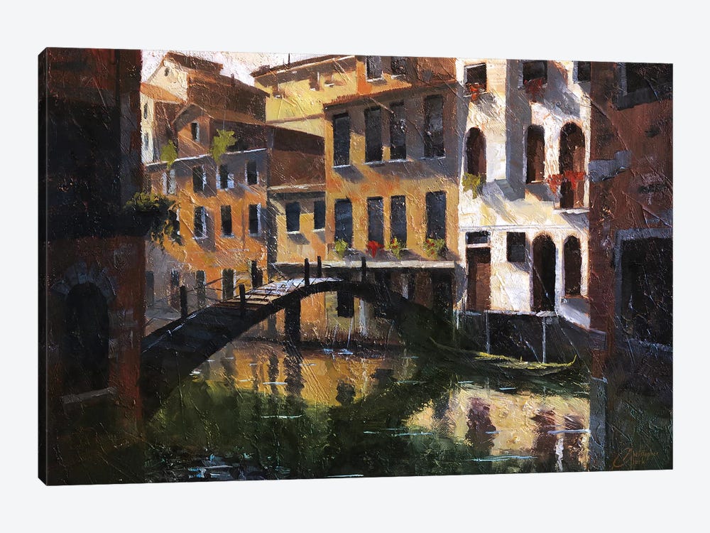 Venice, Italy, Quiet Reflections II by Christopher Clark 1-piece Canvas Artwork
