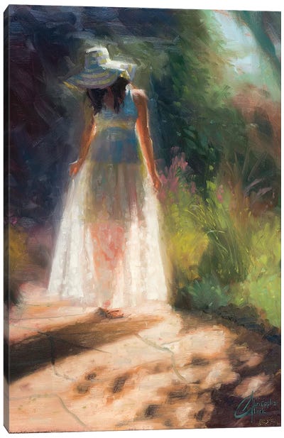 Walking In The Garden Canvas Art Print - Christopher Clark