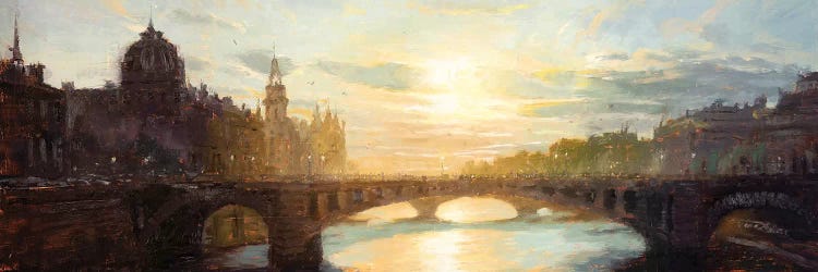 Paris - Sunset Over The Seine by Christopher Clark wall art