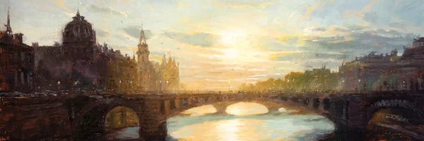 Christopher Clark: Paris - Sunset Over The Seine by Christopher Clark