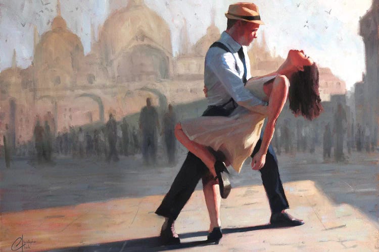 Dancing In The Piazza by Christopher Clark wall art