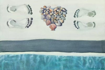 Finding Love On The Beach by Cory Clifford framed wall art