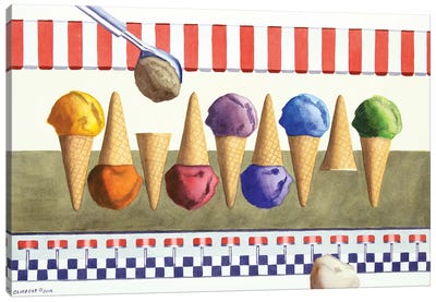 Ice Cream Shoppe Canvas Art Print - Ice Cream & Popsicle Art