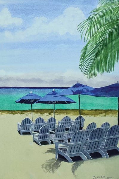 Cozumel Cabana by Cory Clifford framed wall art
