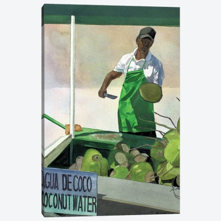 Agua De Coco Canvas Print #CCL24} by Cory Clifford Canvas Wall Art