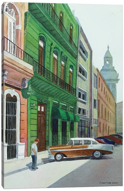 Bel Air In Havana Canvas Art Print - Cory Clifford