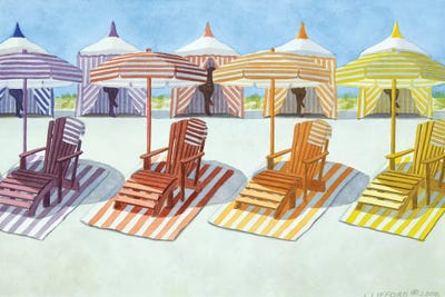 Cabana Beach by Cory Clifford framed wall art