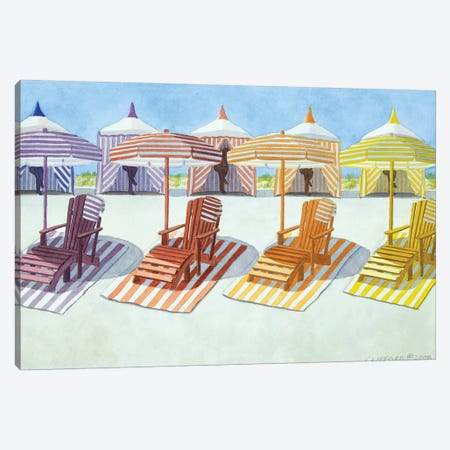 Cabana Beach Canvas Print #CCL6} by Cory Clifford Canvas Print