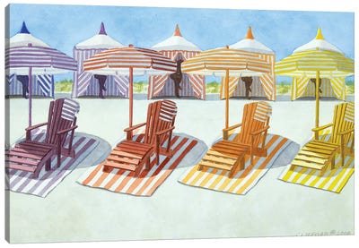 Cabana Beach Canvas Art Print - Cory Clifford