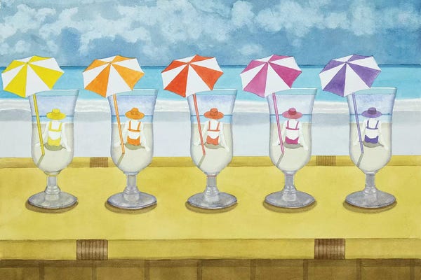 Umbrellas: Drinks On The Beach by Cory Clifford