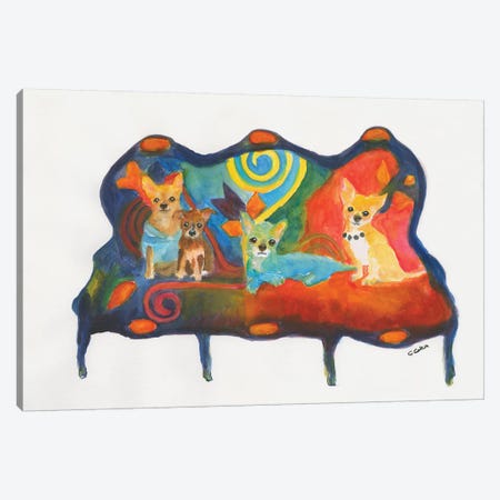 Chihuahua Trio Canvas Print #CCM12} by Connie Collum Canvas Print