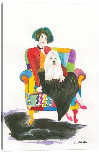 Coton De Tulear Lady Canvas Art Print - Connie Collum