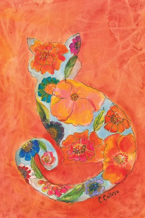 Fleur Cat by Connie Collum wall art