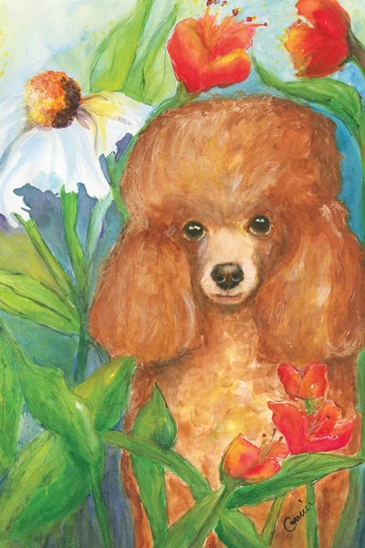 Poodles: Garden Poodle by Connie Collum