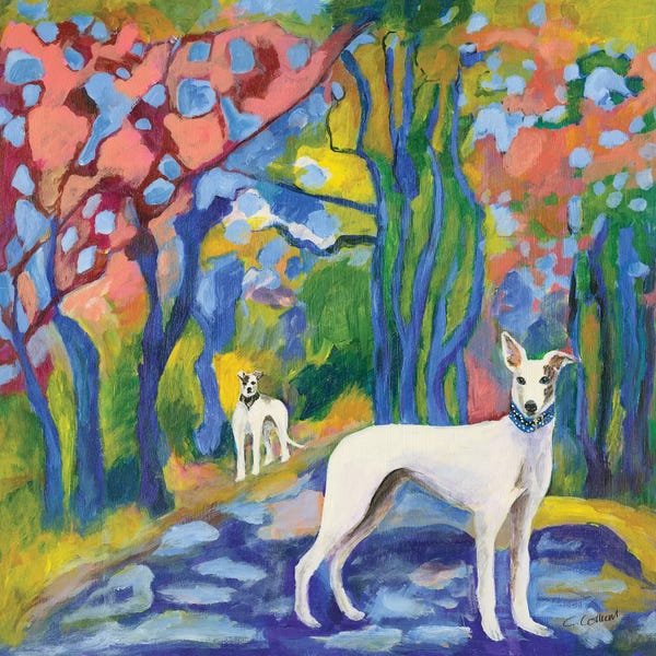 Greyhounds: Greyhound Stroll by Connie Collum