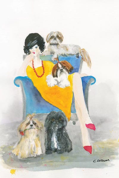 I Need Another Shih Tzu by Connie Collum framed canvas print