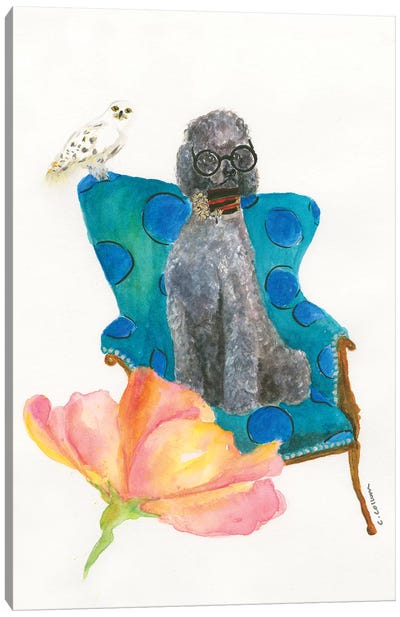 Love Potion Poodle Canvas Art Print - Connie Collum