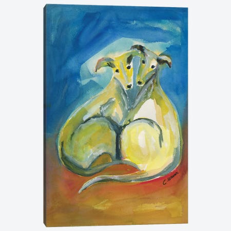 Moonglow Hounds Canvas Print #CCM39} by Connie Collum Art Print