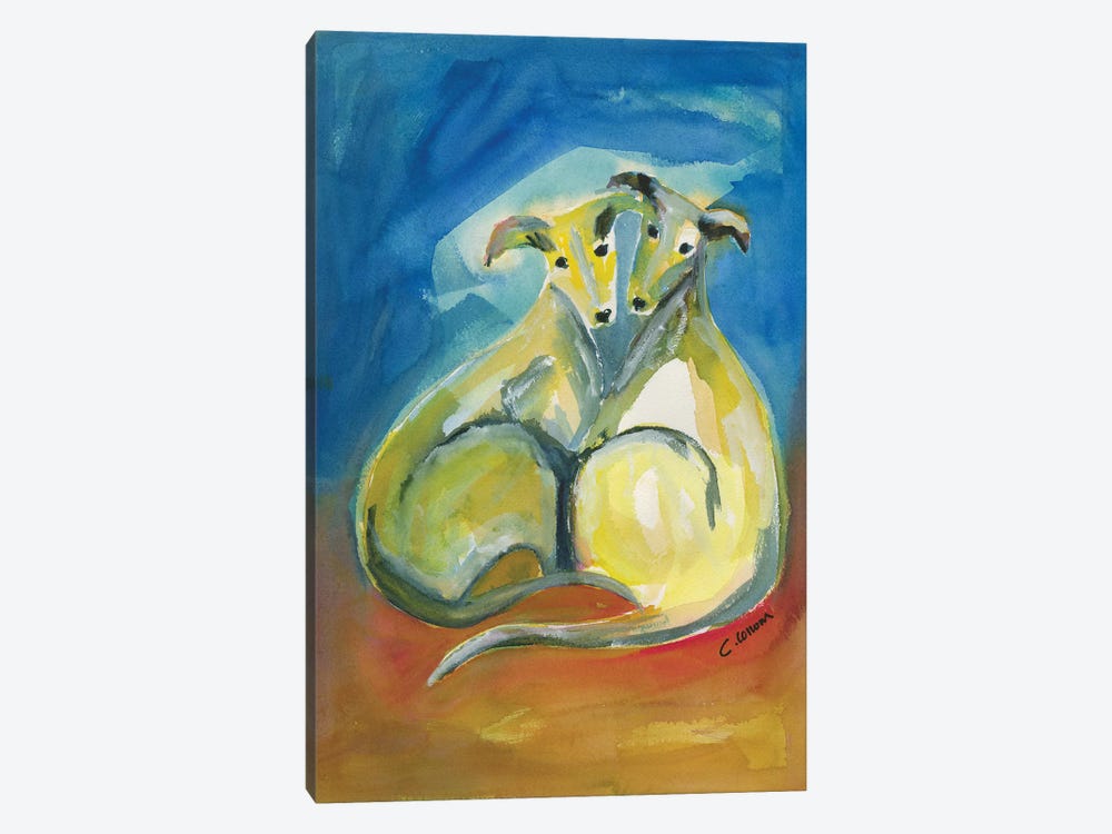 Moonglow Hounds by Connie Collum 1-piece Canvas Wall Art