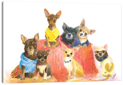 Chihuahuas Have My Heart Canvas Art Print - Connie Collum