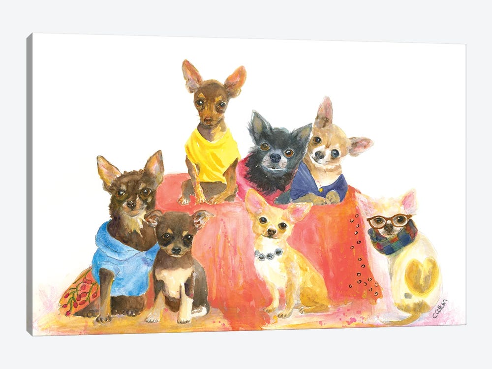 Chihuahuas Have My Heart by Connie Collum 1-piece Art Print