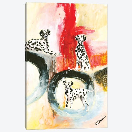 Dalmatian Trio Canvas Print #CCM70} by Connie Collum Canvas Print