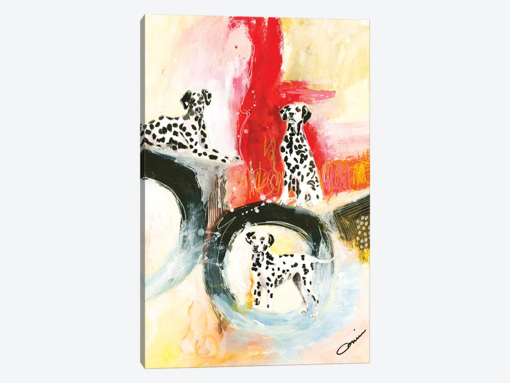 Dalmatian Trio by Connie Collum 1-piece Canvas Art Print