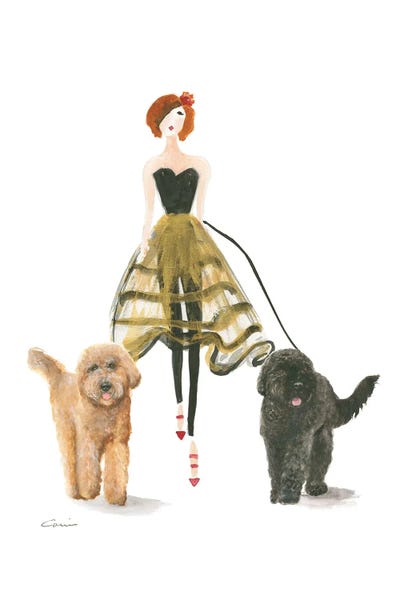 Poodles: Afternoon Walk by Connie Collum