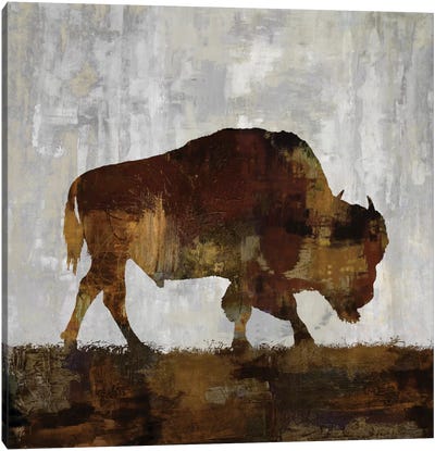 Bison Canvas Art Print - Rustic Décor