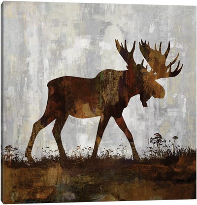Moose Canvas Art Print - Rustic Décor