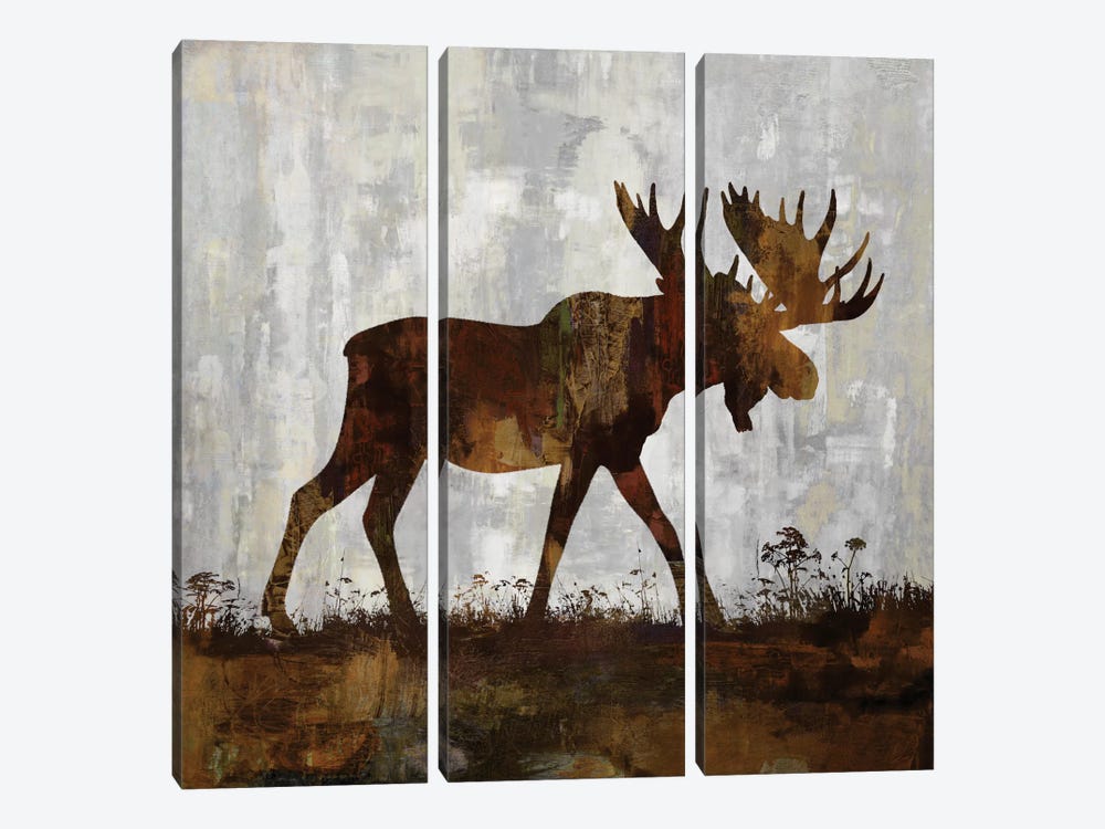 Moose by Carl Colburn 3-piece Canvas Wall Art