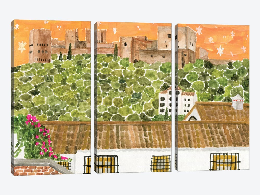 The Alhambra by Caroline Chessia 3-piece Canvas Wall Art